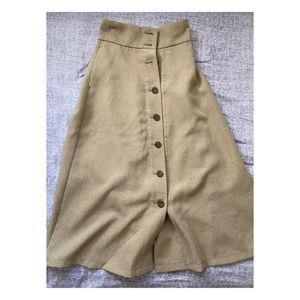 Beige linen maxi skirt